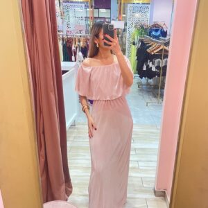 MAXI MARCELA OLAN OFF SHOULDERS TODO PLISADO