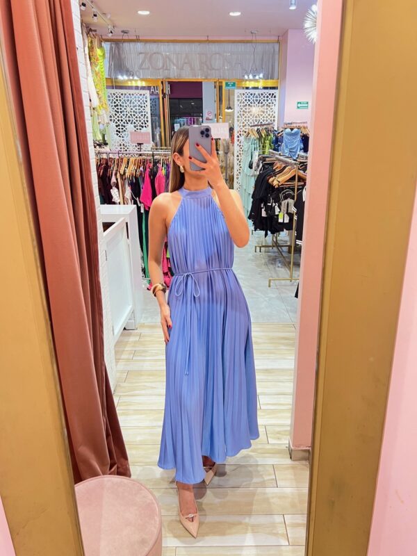 MIDI PLISADO HALTER CATY