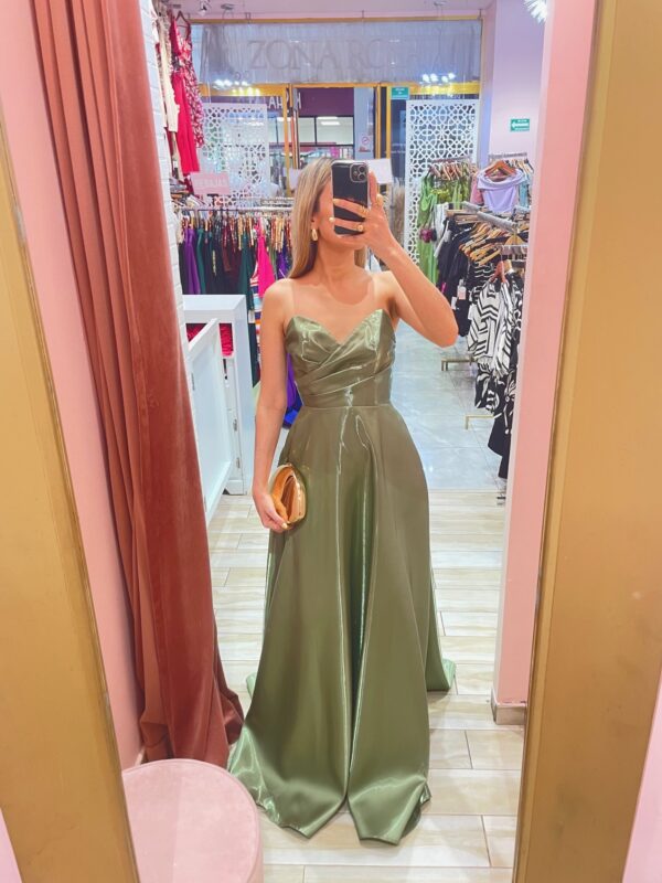 MAXI SATIN STRAPLES CIRCULAR