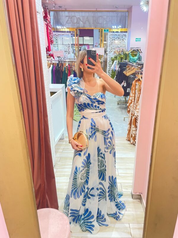 MAXI UN HOMBRO VOLANTES FIGURAS AZULES