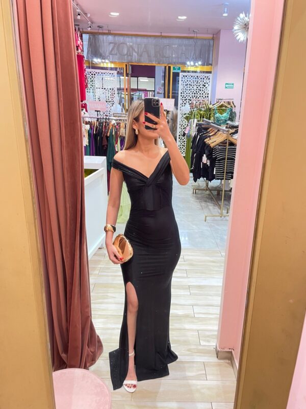 MAXI OFF SHOULDERS SIN MANGA BRILLO