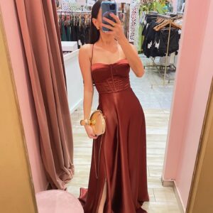 MAXI CIRCULAR COPAS BUSTIER SATIN SOLIDO