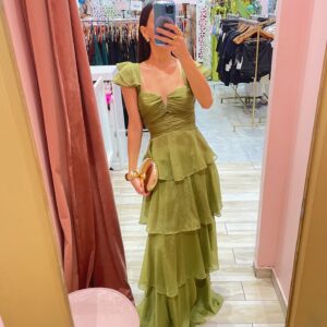 MAXI MANGUITA CHIFON FALDA CAPAS