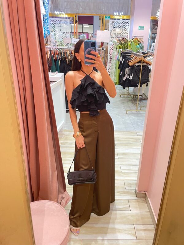 TOP CORTO HALTER HOLANES
