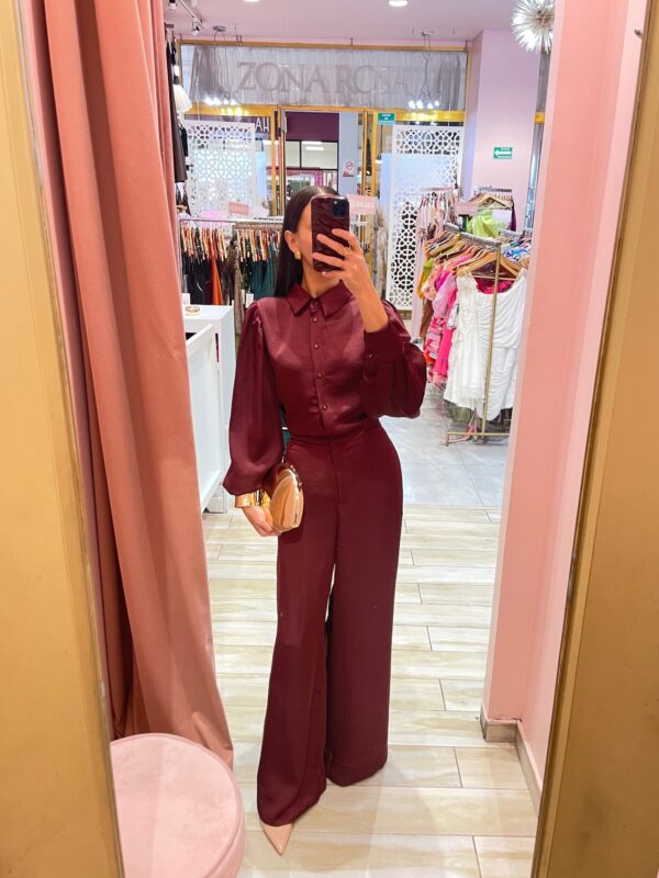 SET CAMISA Y PANTALON SATIN - Image 2