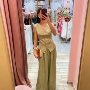 SET CHALECO Y PANTALON SOLIDO