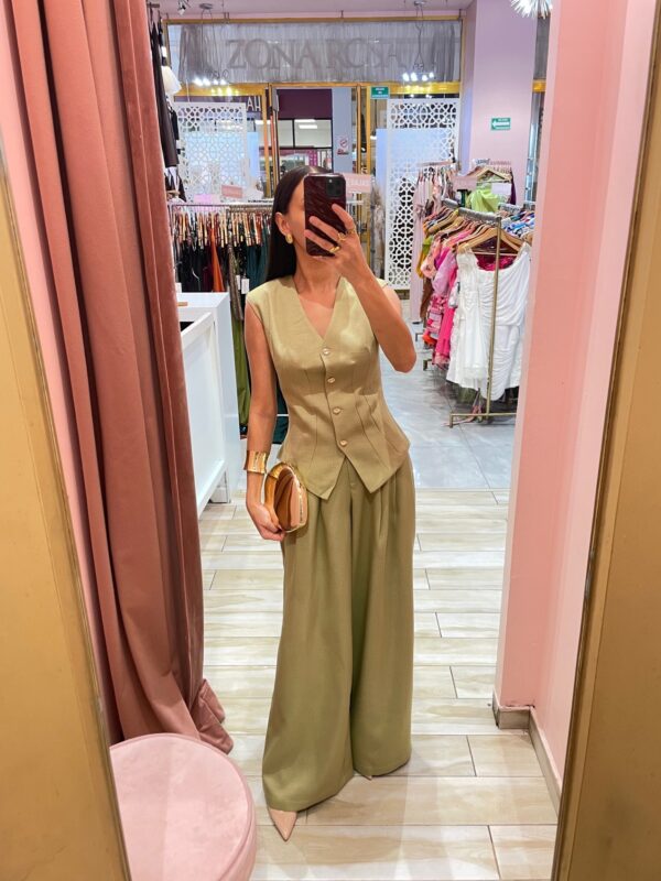 SET CHALECO Y PANTALON SOLIDO