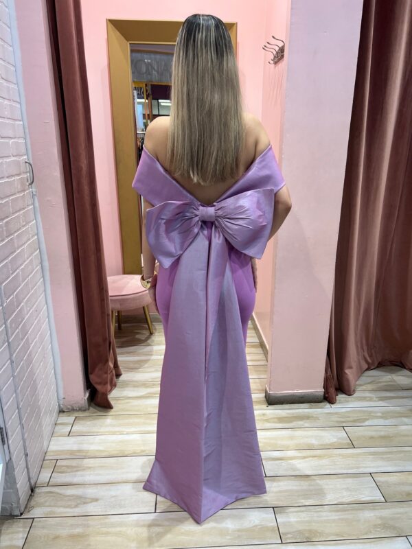 MAXI STRAPLES TAFETA OFF SHOULDERS CON MOÑO ESPALDA - Image 2