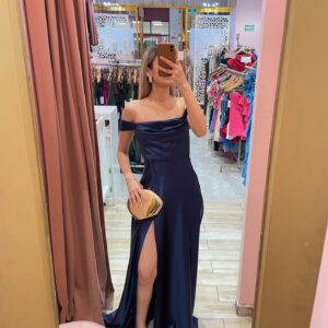 MAXI SATIN OFF SHOULDERS