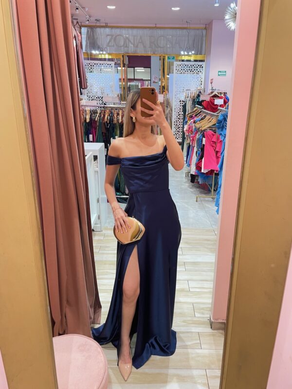 MAXI SATIN OFF SHOULDERS