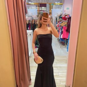 MAXI STRAPLES SATIN BIES BUSTO