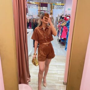 SET CAMISA CORTA SHORTS SOLIDO