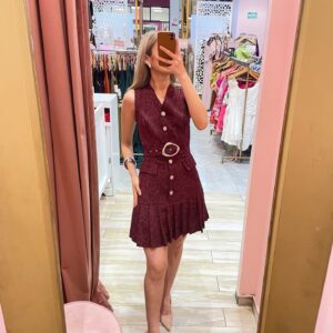 VESTIDO SIN MANGA PLISADO ABAJO