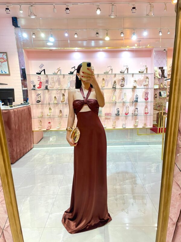 MAXI HALTER SATIN
