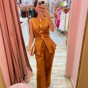 SET CHALECO Y PANTALON BOTON CARACOL