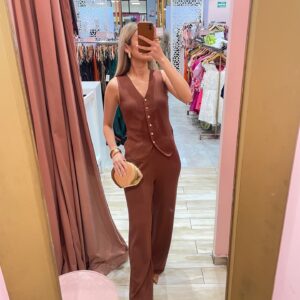 SET TEJIDO CHALECO Y PANTALON