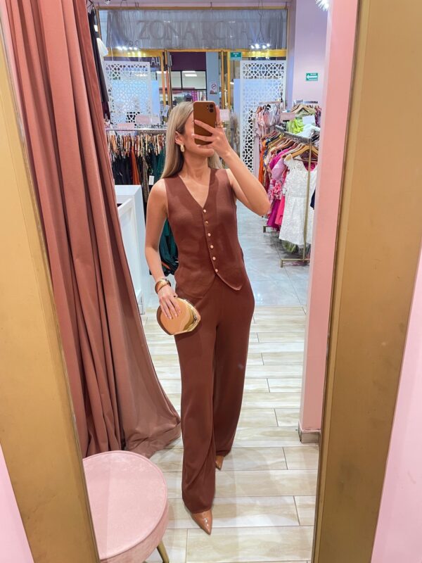 SET TEJIDO CHALECO Y PANTALON