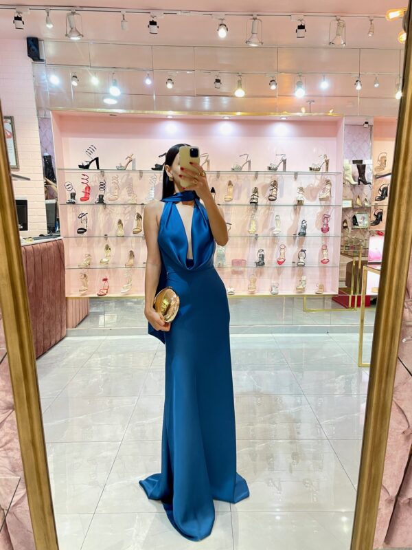 MAXI HALTER COLGADO SATIN