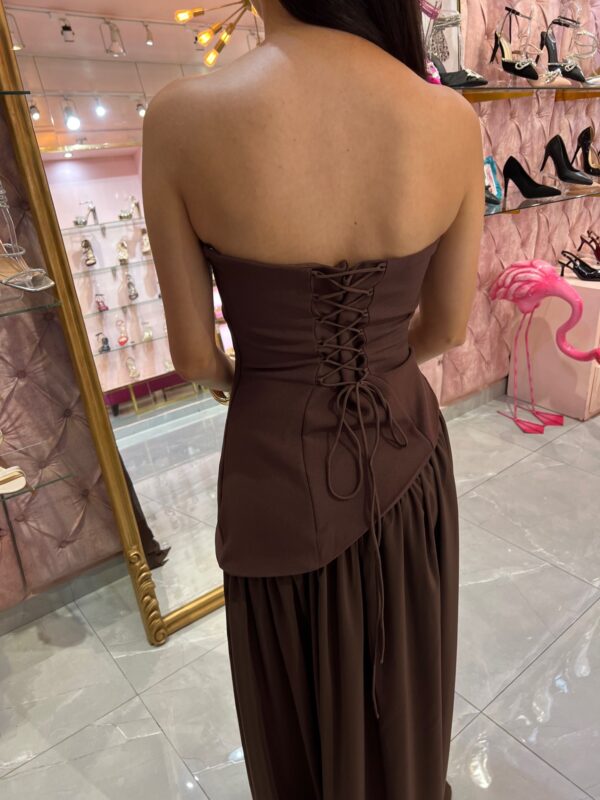MAXI TOP TIPO CHALECO LISO FALDON CHIFON Y MASCADA - Image 2