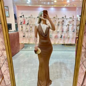 MAXI LICRA HALTER ARGOLLA DE LADO