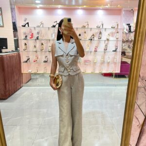 SET CHALECO TIPO LANA Y PANTALON ANCHO