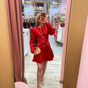 CIRCULAR MANGA LARGA TWEED BOTONES