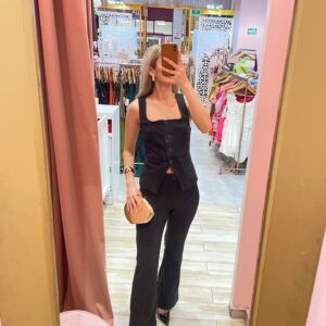 CONJUNTO PANTALON Y CHALECO GAMUZA