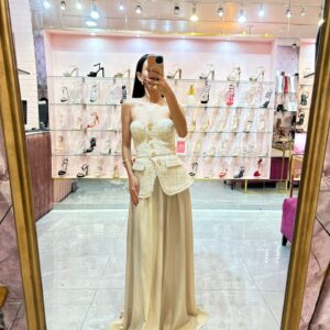 MAXI TOP BUSTIER TWEED FALDON LISO BLITHE