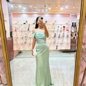 MAXI SATIN UNA MANGUITA CAIDA