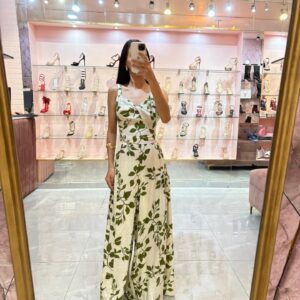 SET TOP TIRANTES Y PANTALON ANCHO HOJITAS OLIVO