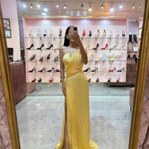 MAXI STRAPLES PLISADO BUSTO CINTURA