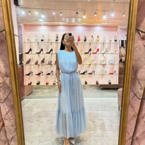 MIDI CHIFON SIN MANGA CINTO TRENCITA