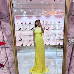 MAXI TIRANTES CHIFON FALDA PLISADA CON MASCADA