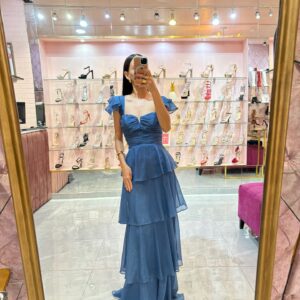 MAXI GASA BRILLO MANGUITAS FALDA CAPAS