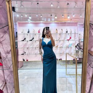 MAXI TIRANTES TOP LISO FALDA SATIN